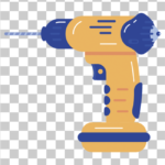 electric drill power tool transparent background png illustration icon