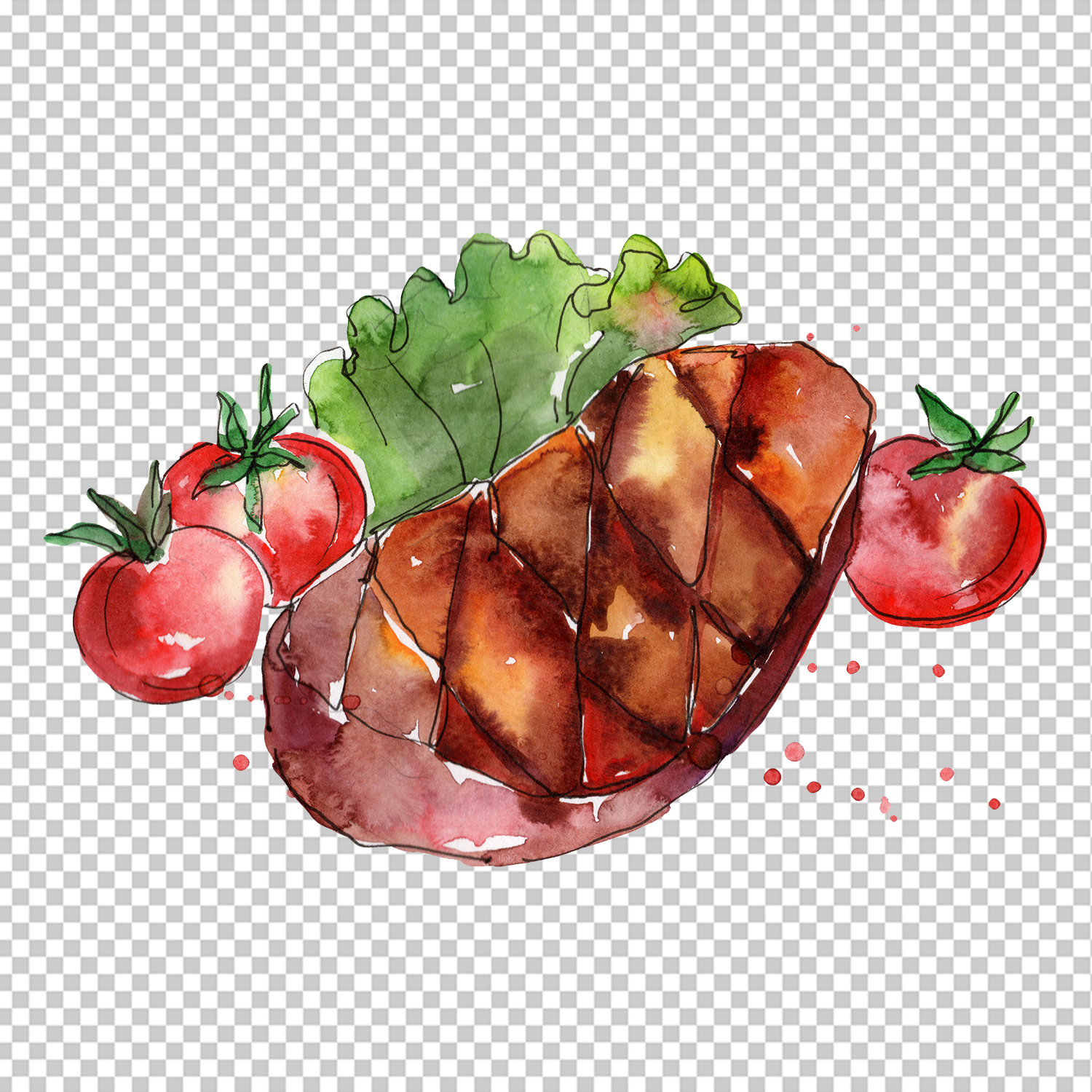 Grilled Steak Lettuce Tomato Png