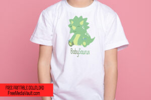 Free Cute dinosaur Printable art for toddlers shirt download