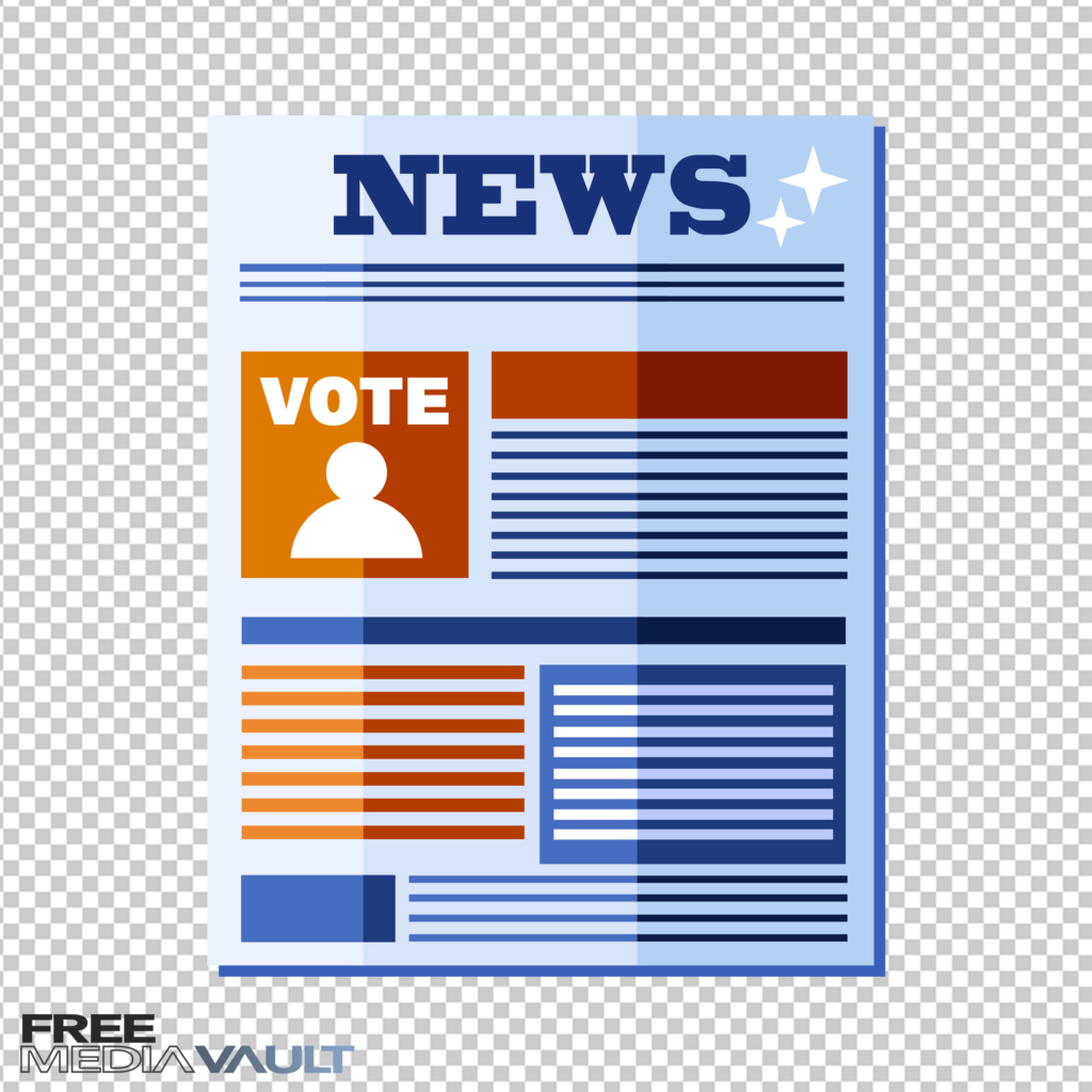 Newspaper Election Frontpage Illustration Png