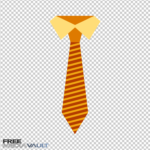 Orange Stripe Necktie Png Vector