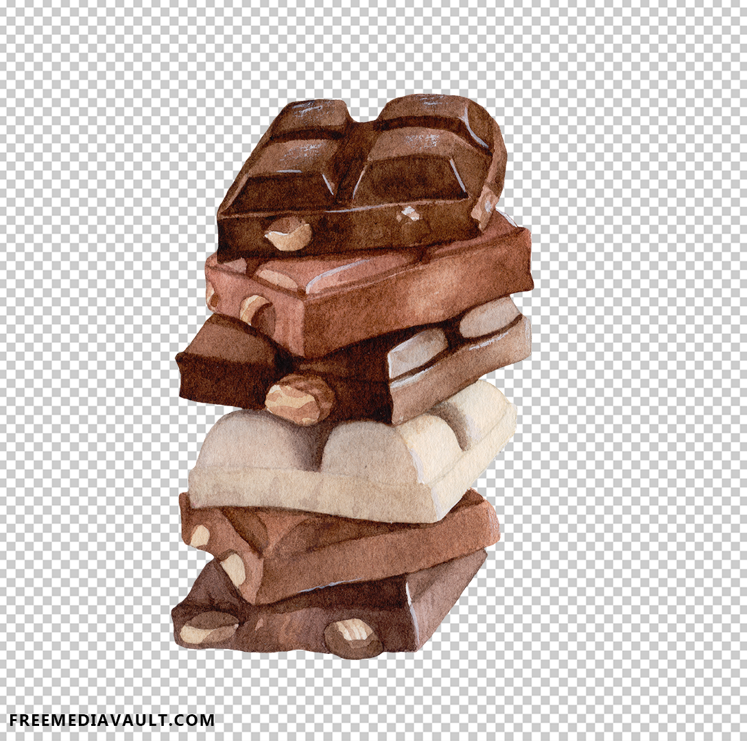 Chocolate HD Png, Watercolor Painting, Downloadable